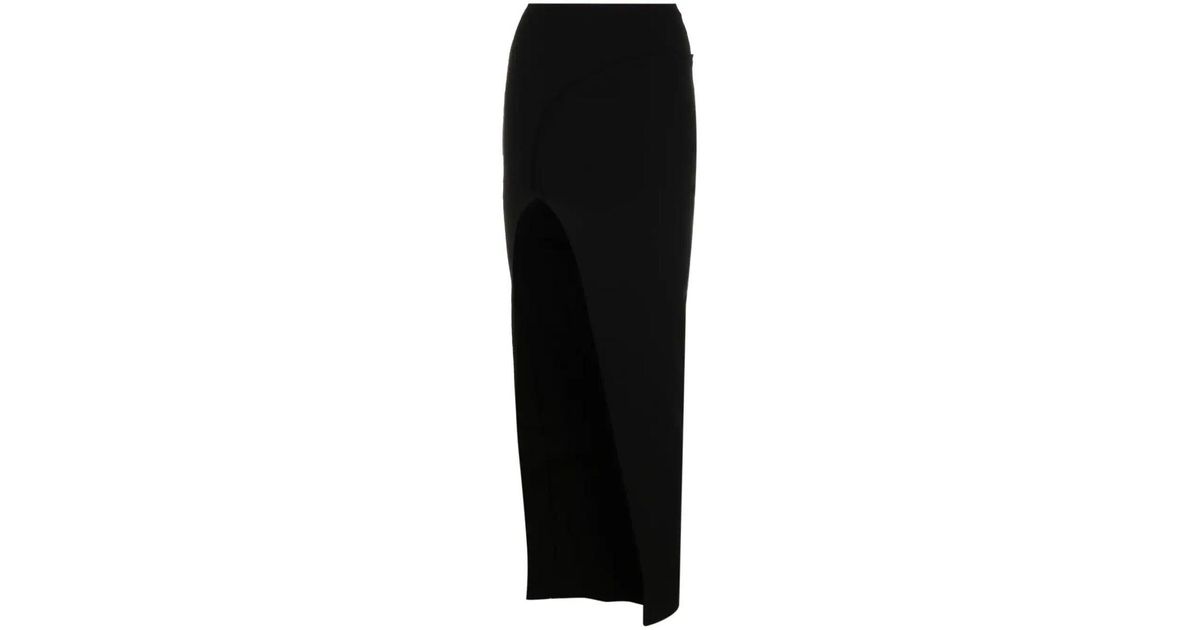 Rick Owens Theresa Midi Skirt With Inserts in Black | Lyst