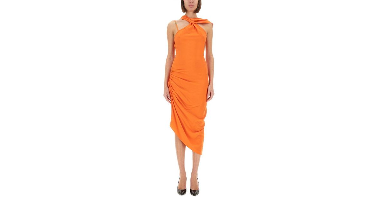 【関税&送料込】Versace Jeans Couture Asymmetrical Midi Dres versace-jeans-couture-designer