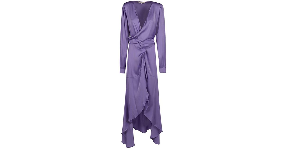 Nouvelle Silk95five Nouvelle/silk95five Long Silk Dress in Purple Lyst