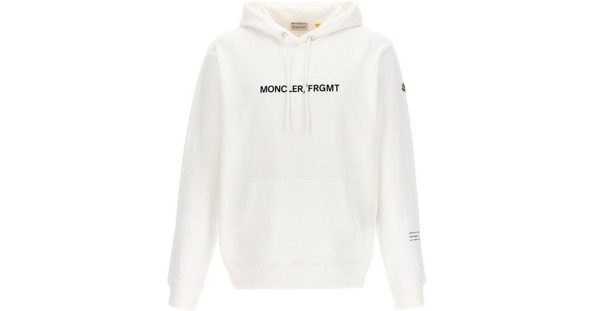 Moncler Genius X Fragment Hoodie Sweatshirt in White for Men