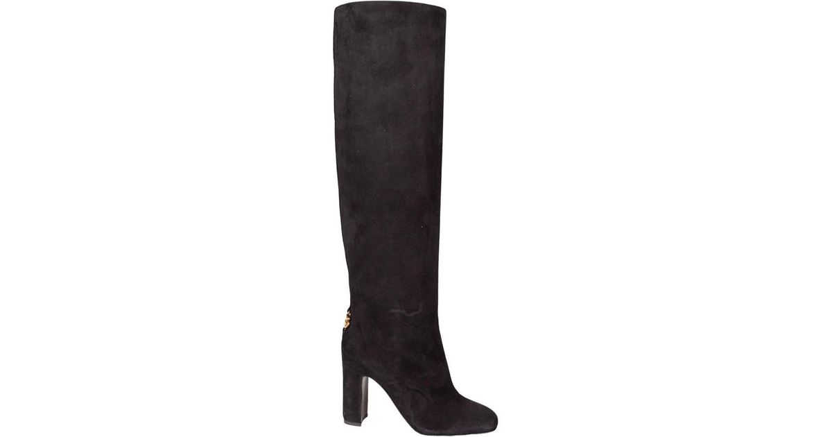 Dolce & Gabbana Suede Boot in Black | Lyst UK