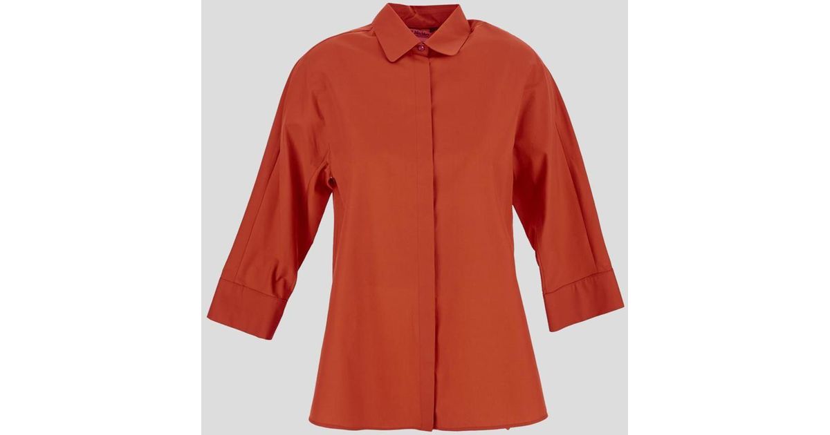 Max Mara Delfino Shirt in Red | Lyst