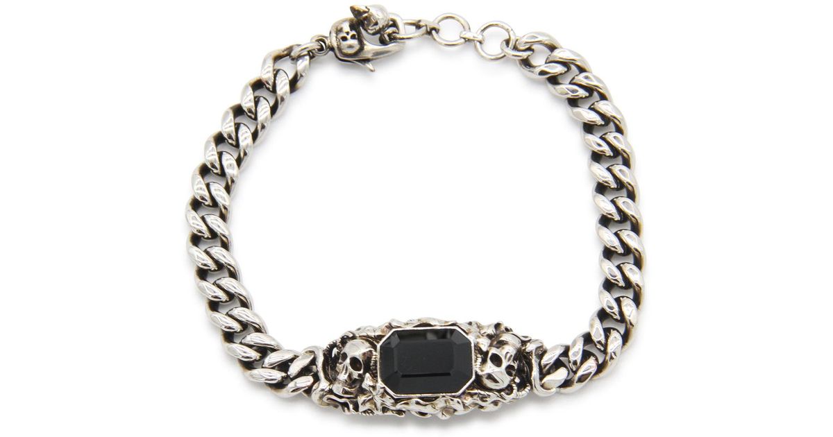 Buy Silver Skull Chain Bracelet Online in India - Etsy