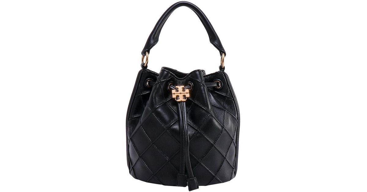 Tory Burch Bucket Bag in Black | Lyst