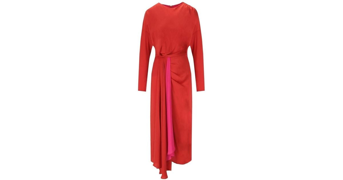 Essentiel Antwerp Estelle Midi Dress in Red | Lyst