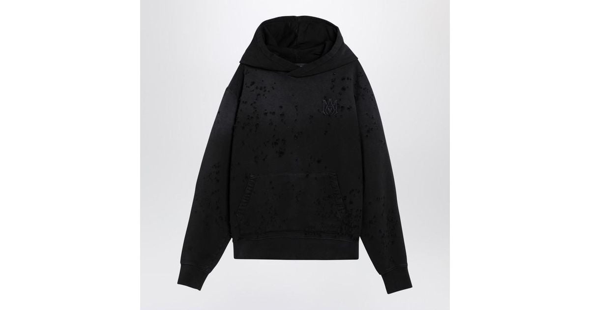 Distressed black hoodie deals