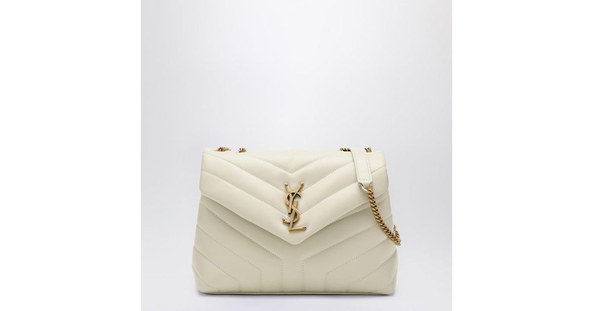 Saint Laurent Cream Coloured Small Ysl Loulou Bag in Natural Lyst Canada