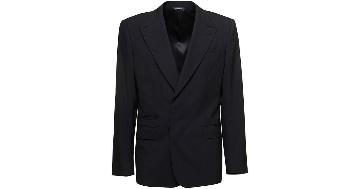 Dolce & Gabbana 'new Sicilia' Black Single-breasted Jacket With ...