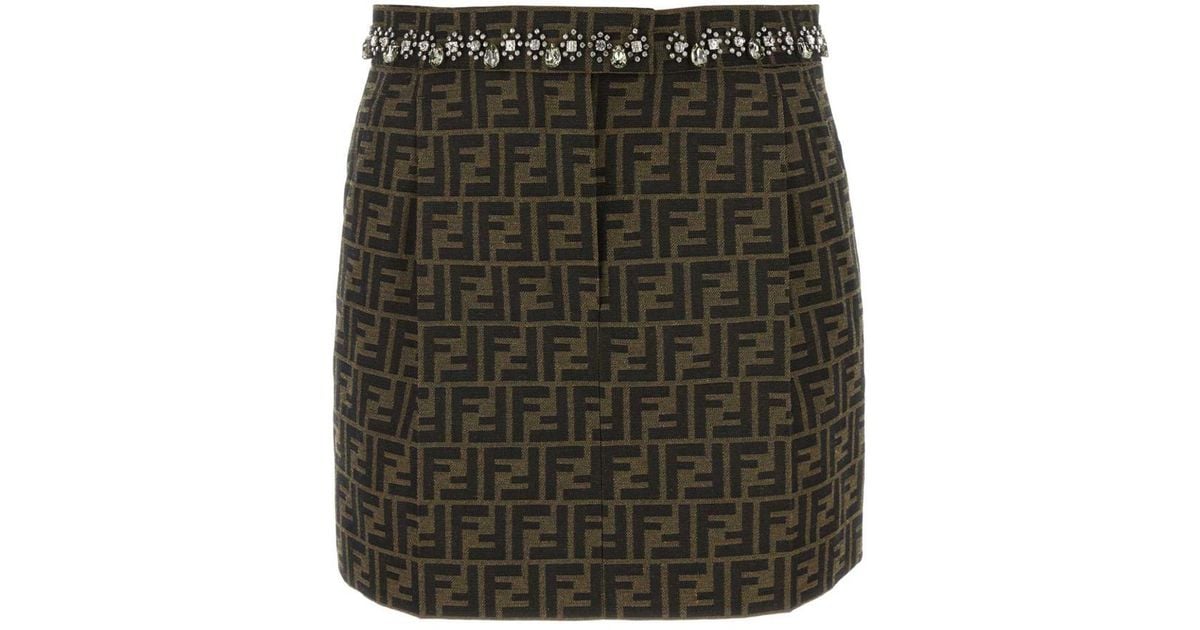Fendi Gonna in Black Lyst Australia