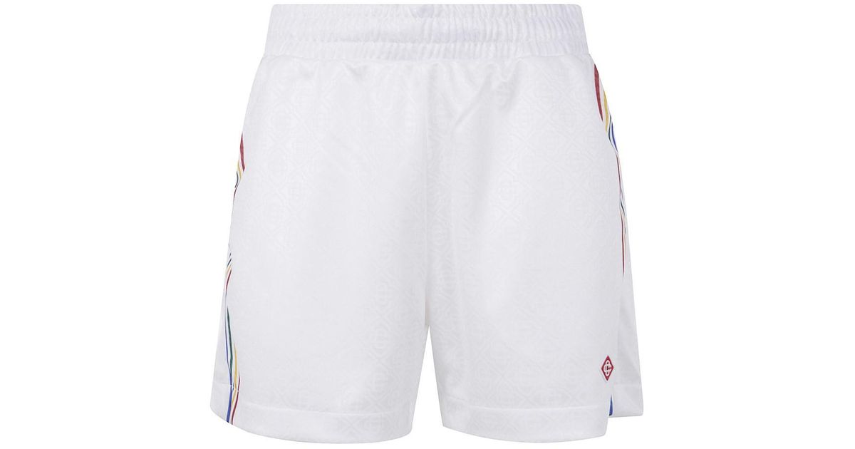 ショートパンツ Casablanca WOMENS OVERSIZE FOOTBALL SHORTS CASABLANCA Oversize Football Shorts in White | Lyst Australia