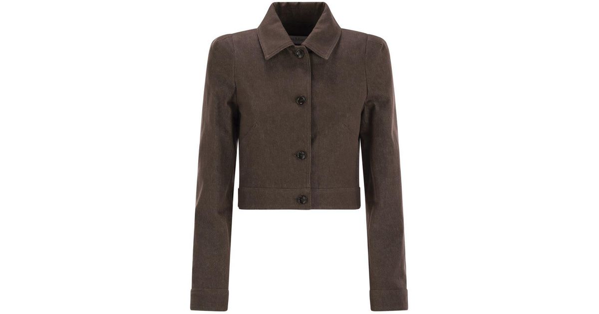 【関税&送料込】Max Mara Brown Denim Carpa Jacket 1041015306002-b-