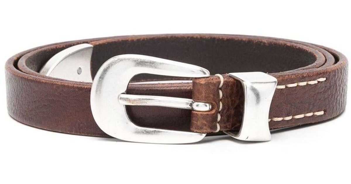 Our Legacy Western Leather Buckle Belt in Brown | Lyst