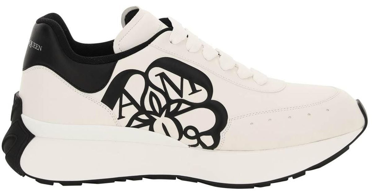 Alexander McQueen Leather Sprint Runner Sneakers Lyst