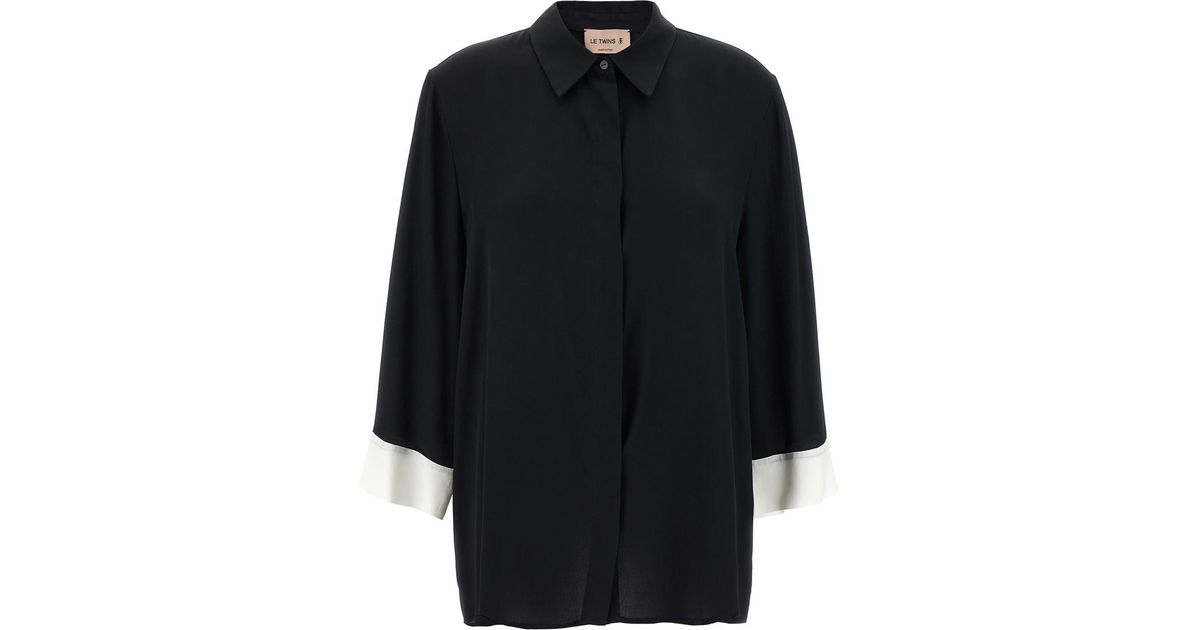 Tシャツ・カットソー LE TWINS SS25 'Moreno' shirt (CAMICIAMORENA NERO) Le twins 'Moreno' Shirt in Black | Lyst