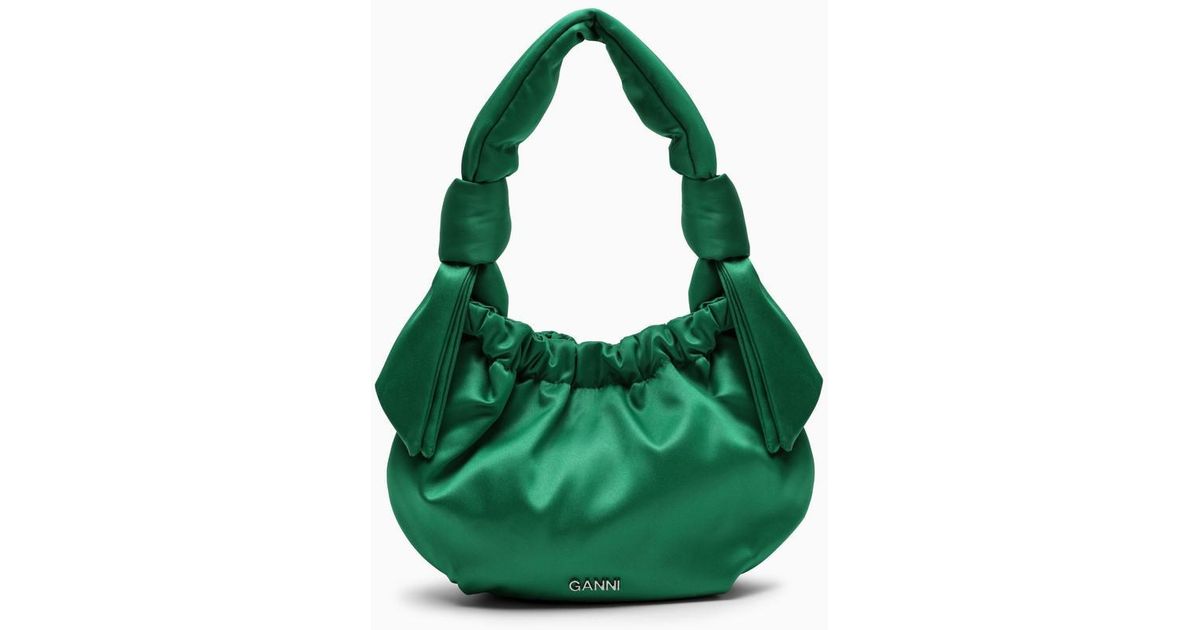 Ganni Occasion Small Hobo Bag in Green | Lyst