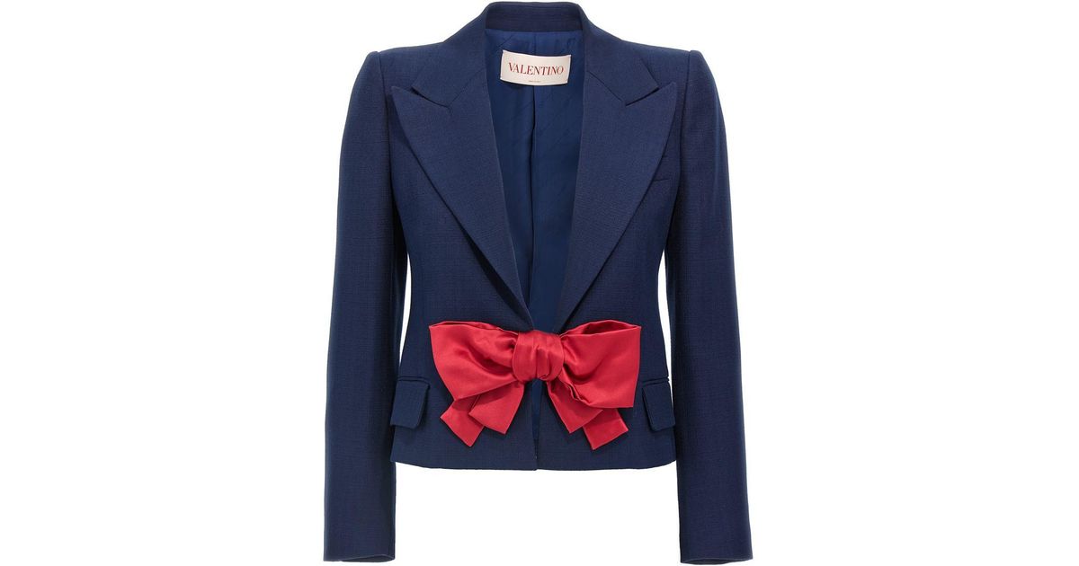 ジャケット VALENTINO GARAVANI 'Plusdepois' print jacket Blue Valentino Garavani 'Plusdepois' Print Jacket in Blue | Lyst
