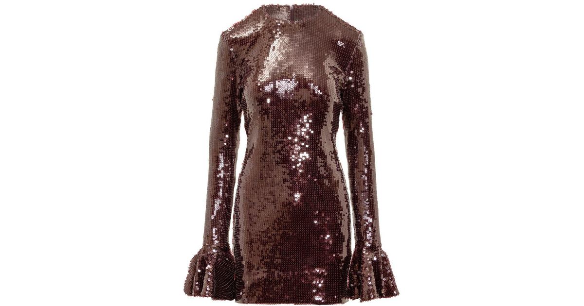 Rotate Birger Christensen Women's Sequined Mini Dress Red