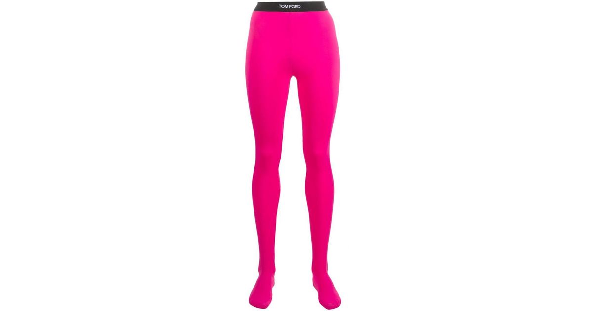 Tom Ford Glossy Jersey leggings in Pink | Lyst