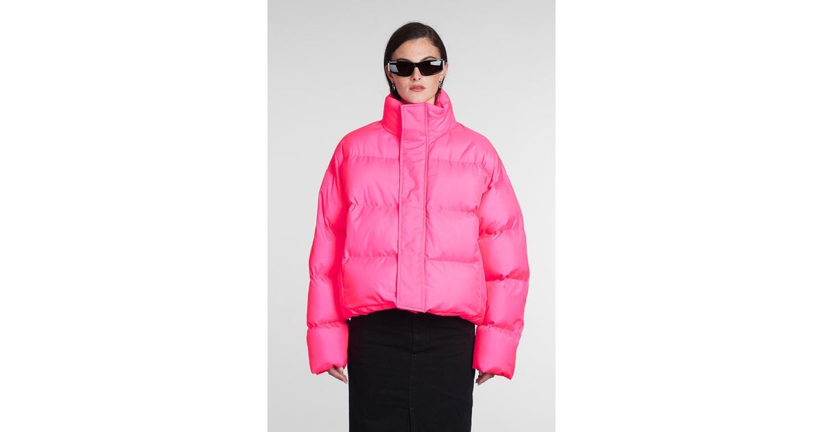ダウンジャケット・コート BALENCIAGA PINK NYLON PADDED JACKET Balenciaga pink coat clearance