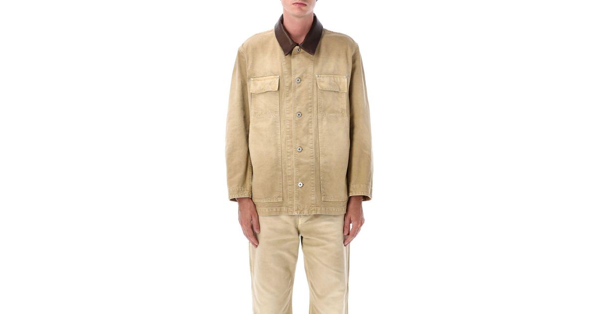 AURALEE Organic Cotton Duck Blouson in Natural for Men | Lyst