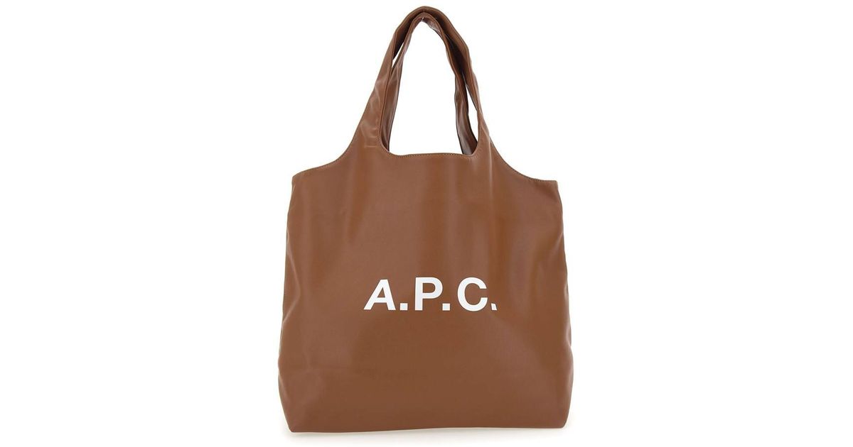 A.P.C. Tote Ninon Bag in Brown | Lyst