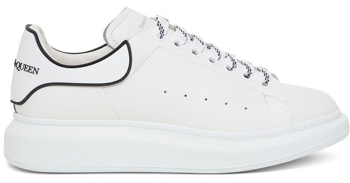 alexander mcqueen white leather court sneakers