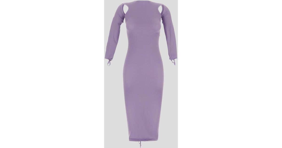 ANDREA ADAMO Andreadamo Cutout Midi Dress in Purple | Lyst