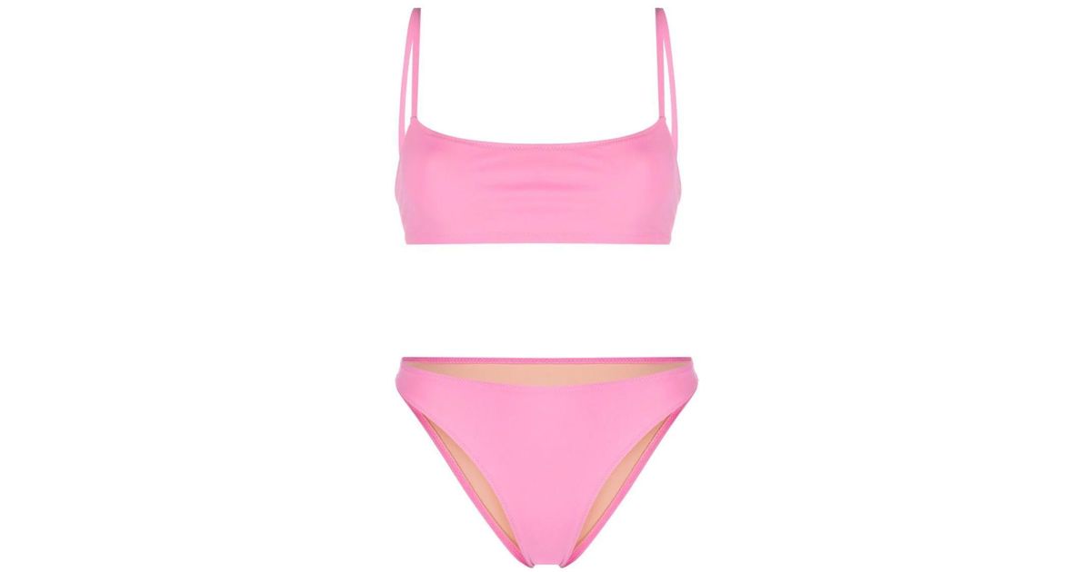 Lido Bandeau-style Bikini Set in Pink | Lyst