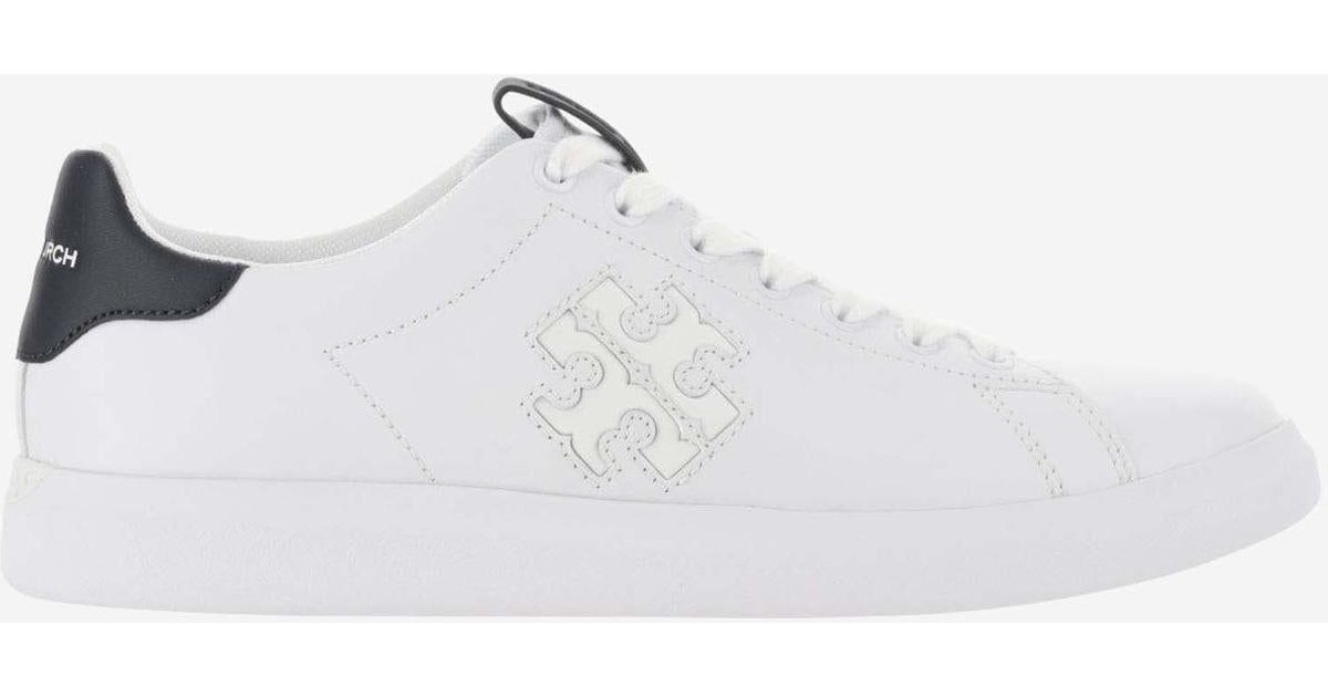 Tory Burch Howell Court Sneaker With Double T in White Lyst Tory Burch Howell Court Sneaker With Double T in White Lyst