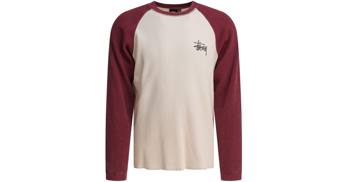 Stussy Thermal 2 Tone Raglan Shirt stussy RAGLAN THERMAL 2 TONE M