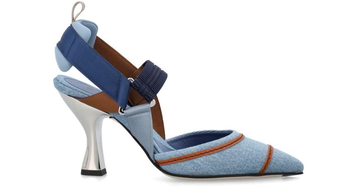Fendi Colibrì High-heeled Pumps in Blue | Lyst