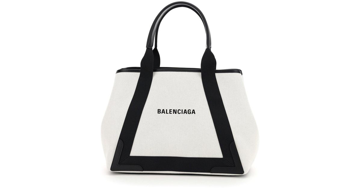 balenciaga navy medium cabas