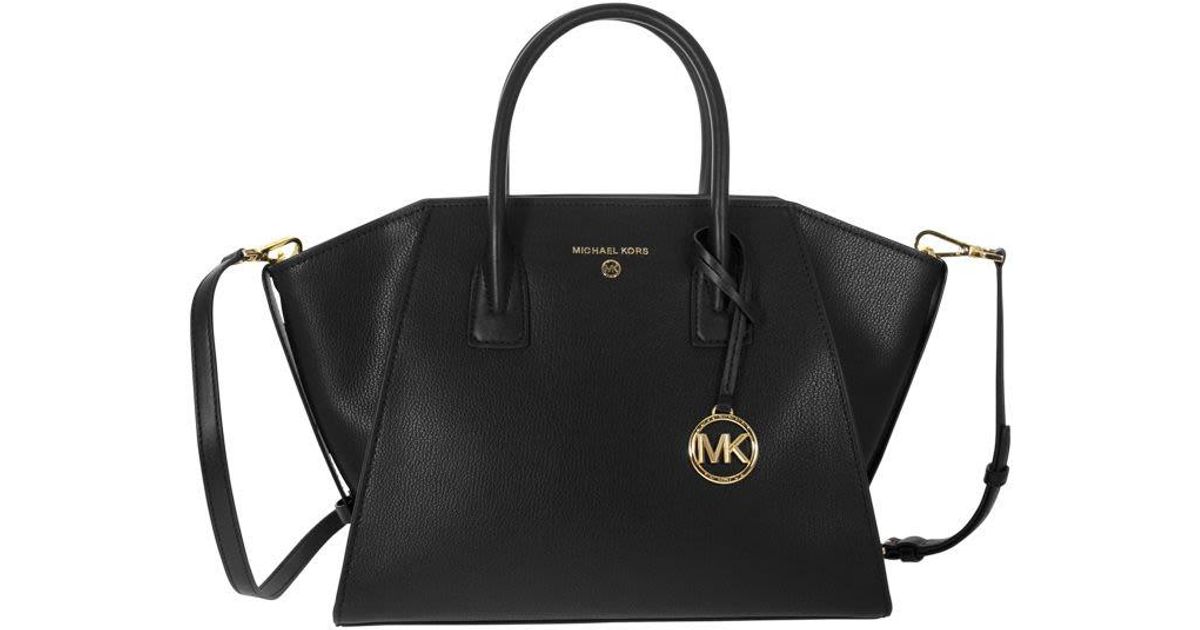 Michael Kors Leather Avril Large Hand Bag in Black Lyst