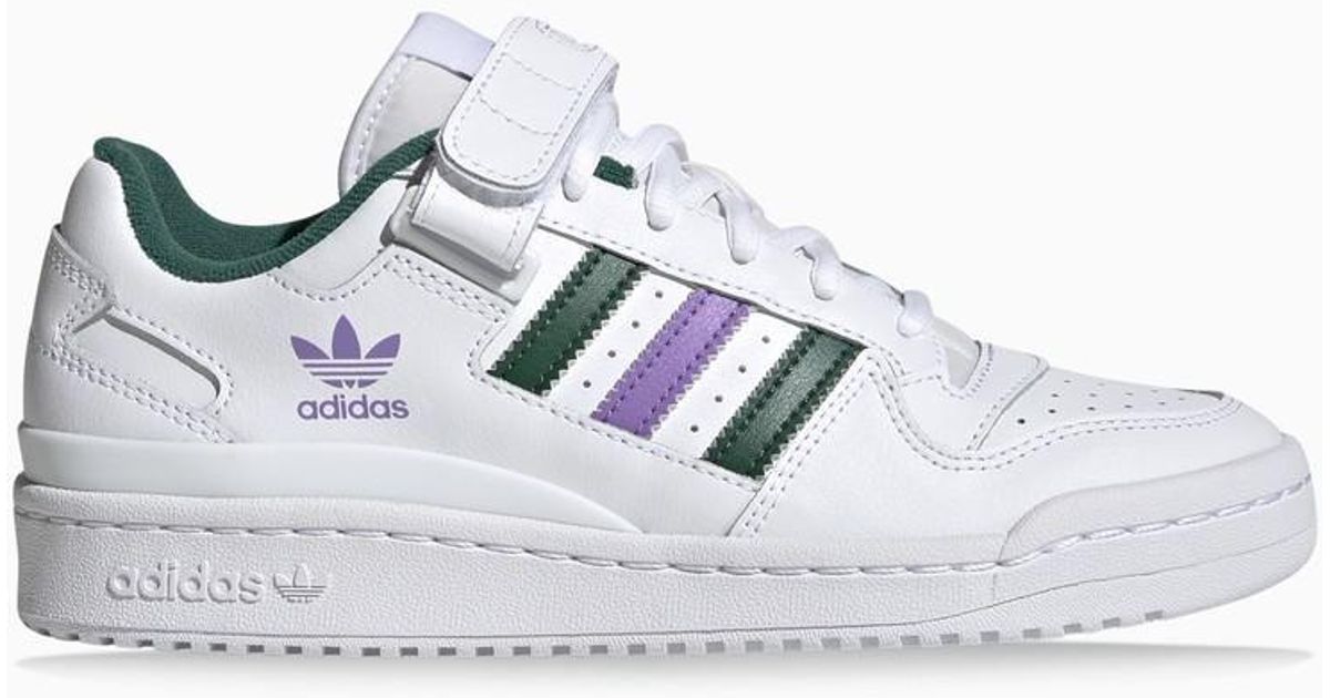 adidas Originals White/green/violet Forum Low Trap Kitchen Sneakers Lyst