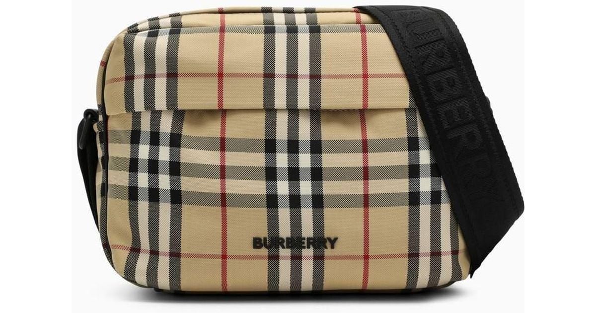 Burberry Vintage Check Messenger Bag in Natural for Men
