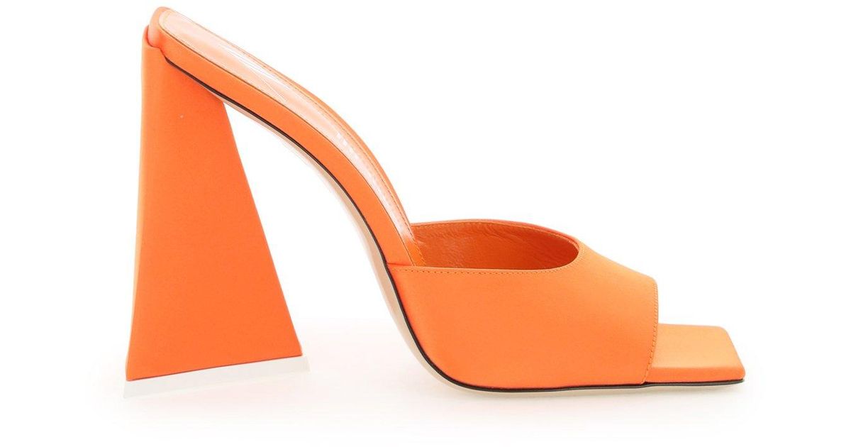 orange mule heels