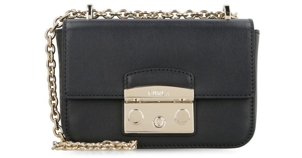 Furla Metropolis Leather Mini Crossbody Bag in Black Lyst