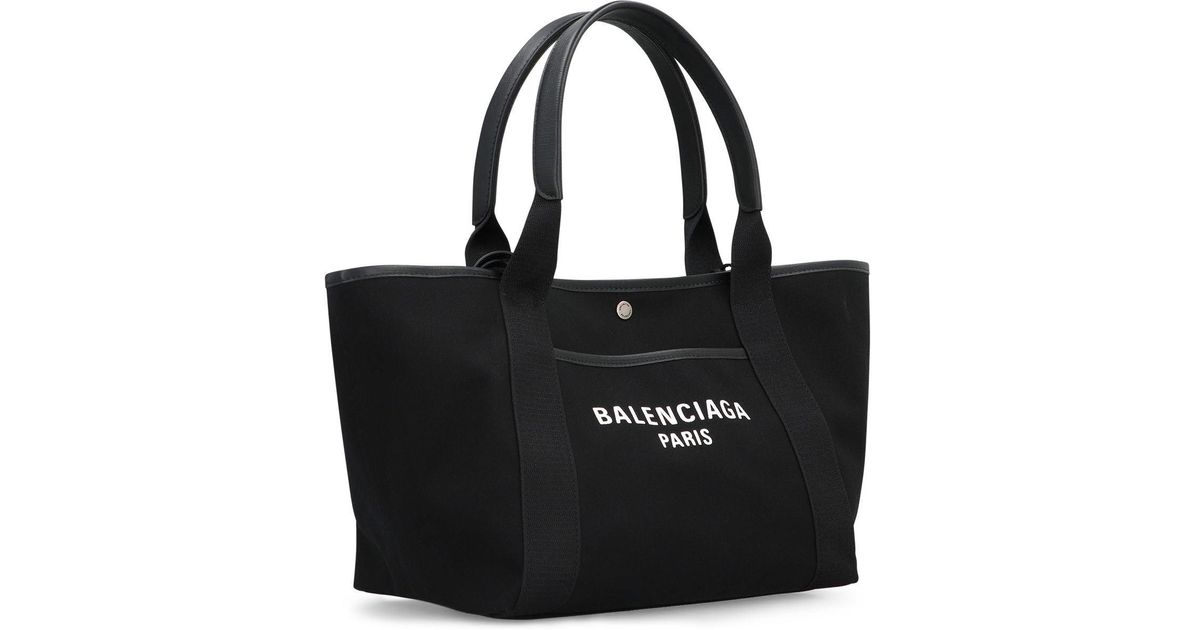 トートバッグ BALENCIAGA BLACK CANVAS MEDIUM BIARRITZ SHOPPING BAG Balenciaga Biarritz Medium Tote Bag | Neiman Marcus