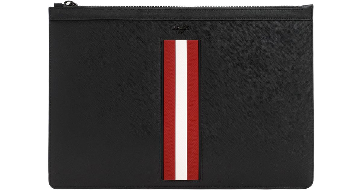 Bally Leather Bollis Large Pouch Bag in Black for Men Lyst