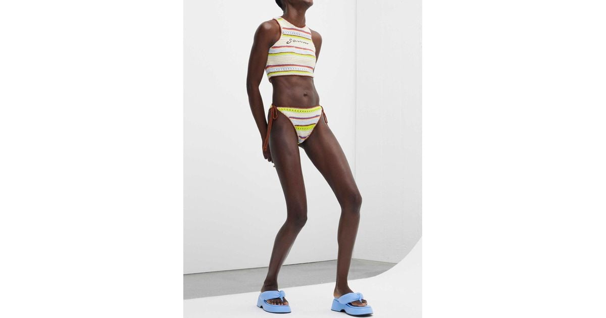 ganni crochet bikini