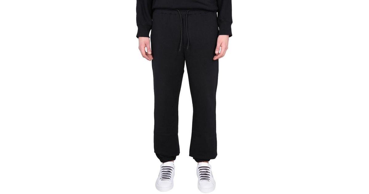 MSGM JOGGING Pants With Maxi Logo in Black for Men | Lyst