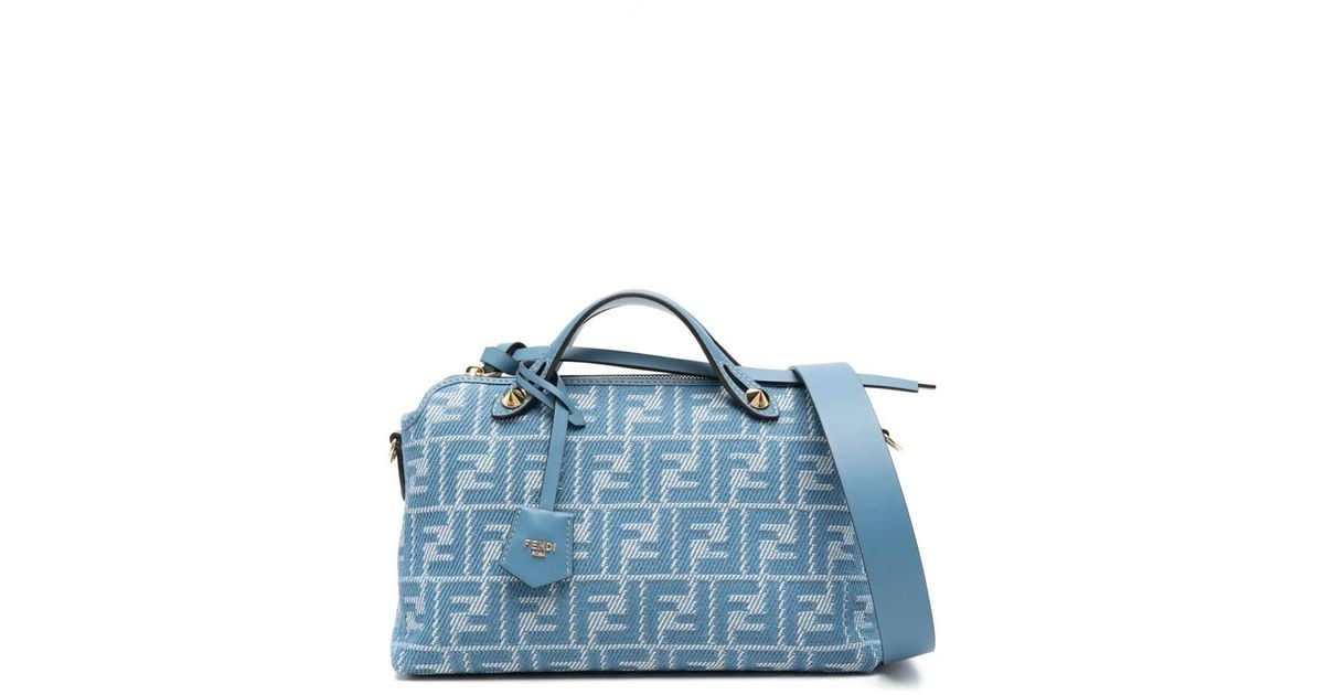 【関税&送料込み】Fendi Denim Effect Tote Bag Ff Fendi Denim-Effect Ff Jacquard By The Way Soft Medium Bags