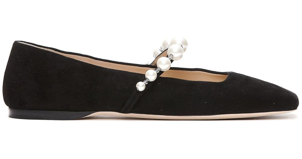 Jimmy Choo Flat Shoes in Black | Lyst