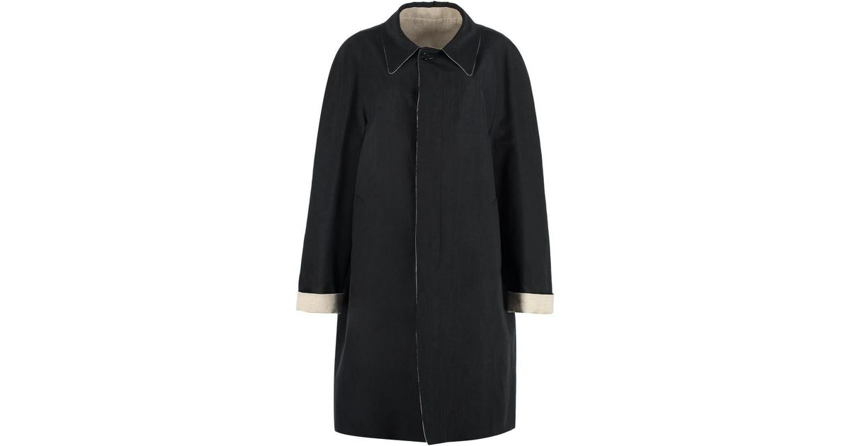 Maison Margiela Reversible Trench-coat in Black | Lyst