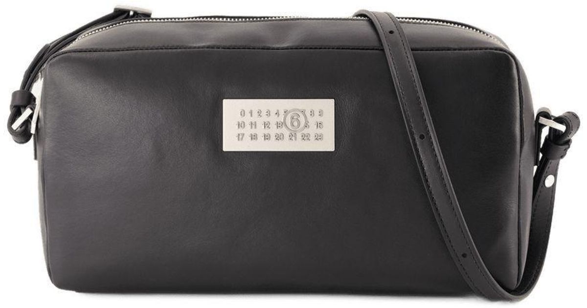 バッグ・カバンその他 Numeric Soft Crossbody - MM6 Maison Margiela - Leather - Bla MM6 by Maison Martin Margiela Soft Crossbody Bag in Black | Lyst