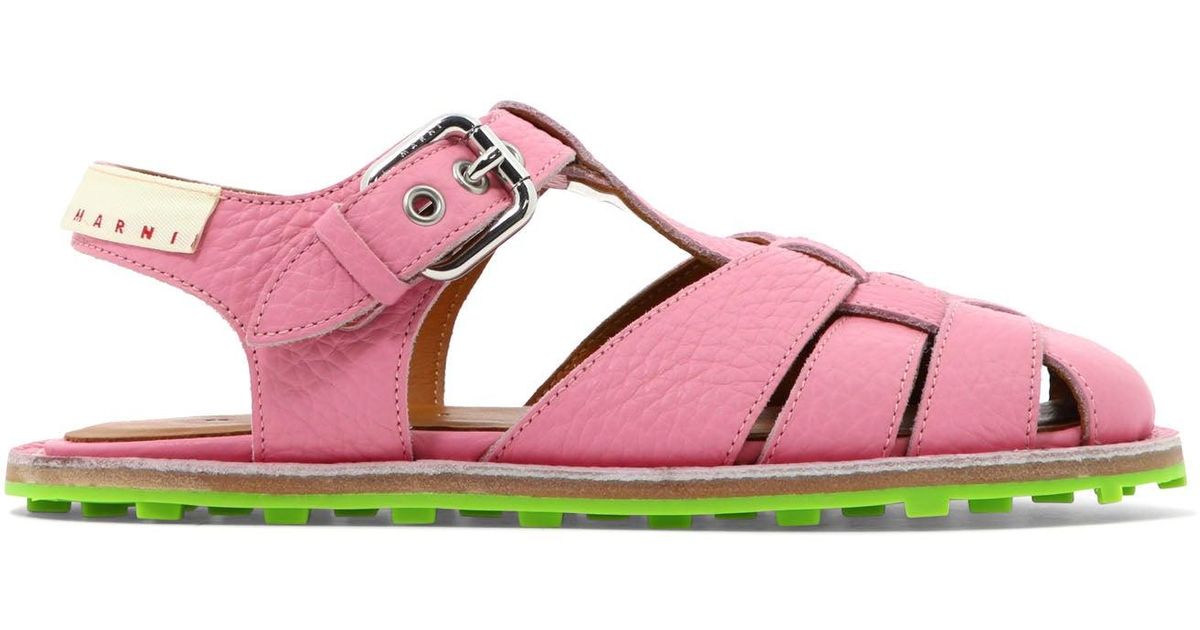 Marni "fisherman" Sandals in Pink Lyst