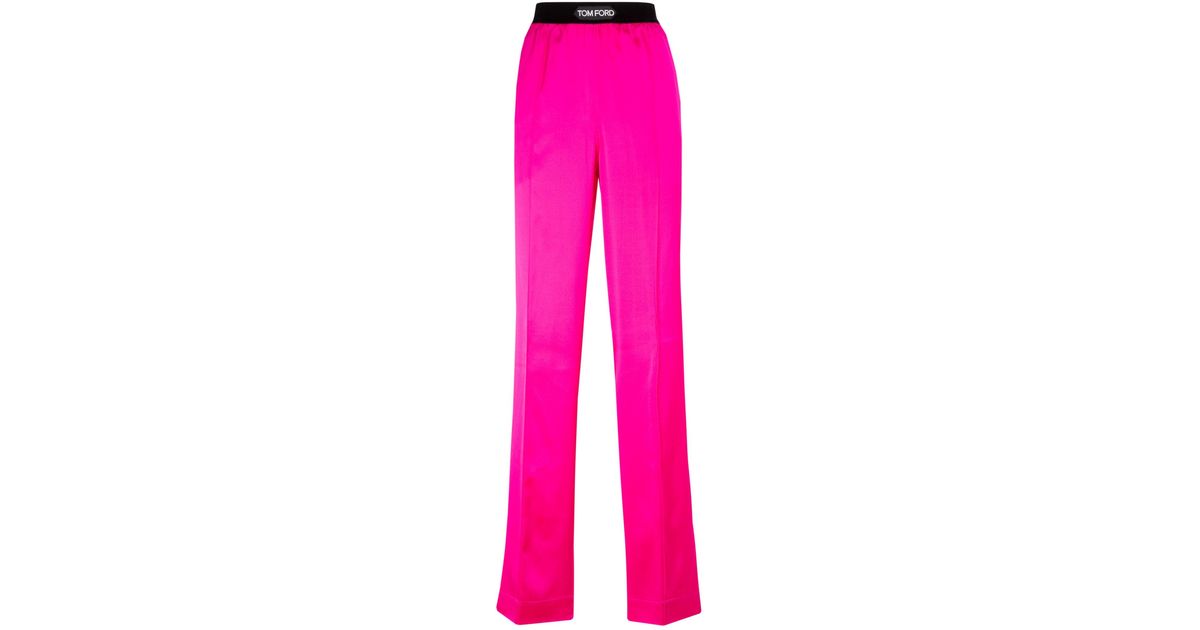Tom Ford Silk Pants in Pink & Purple (Pink) | Lyst