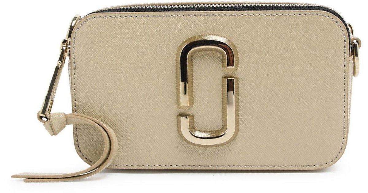 Marc Jacobs Leather Khaki Snapshot Crossbody Bag in Natural Lyst