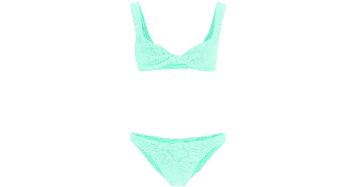 Hunza G Synthetic . Juno Bikini Set in Green | Lyst