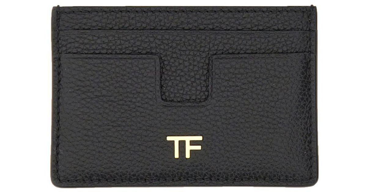 Tom Ford Card Holder With Logo in Black Lyst